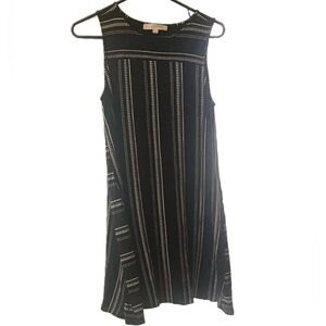 LOFT Black and White Patterned Dress